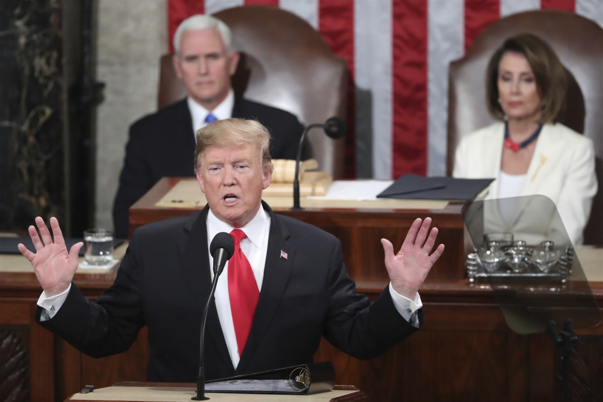 Trump calls for end of resistance politics in State of the Union